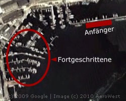 Wasserfahrschule Travem&uuml;nde - Ausbildung Sportbootf&uuml;hrerschein Binnen und Sportbootf&uuml;hrerschein See - Anlegeman&ouml;ver f&uuml;r Anf&auml;nger und Fortgeschrittene in der Hafenregion